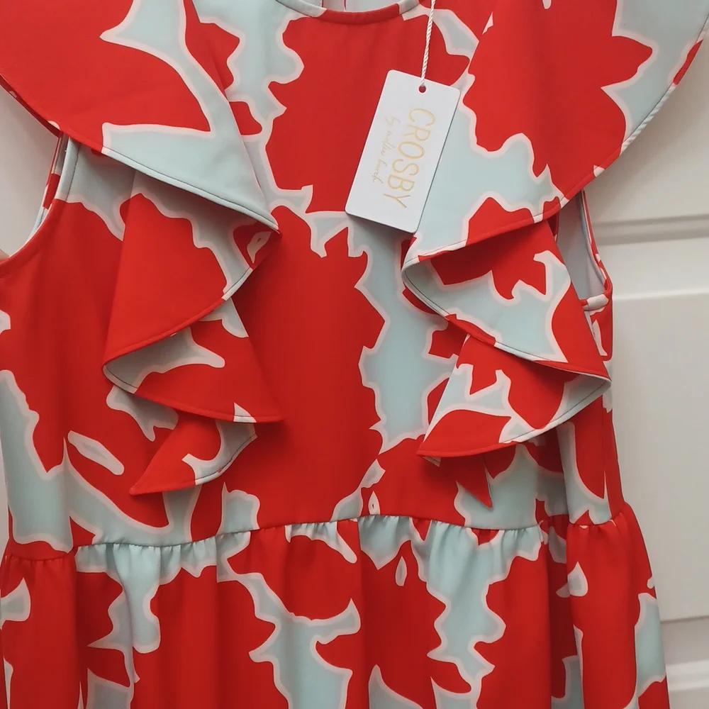 NWT Crosby by Mollie Burch Joe Joe high low summer dress Azalea Blooms $248 - Picture 4 of 8